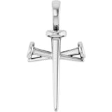Sterling Silver Nail Cross Pendant