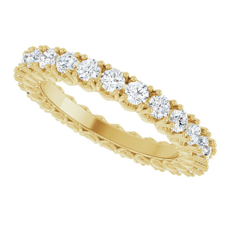 14K Yellow Gold 1 1/3 CTW Lab-Grown Diamond Eternity Band Size 7