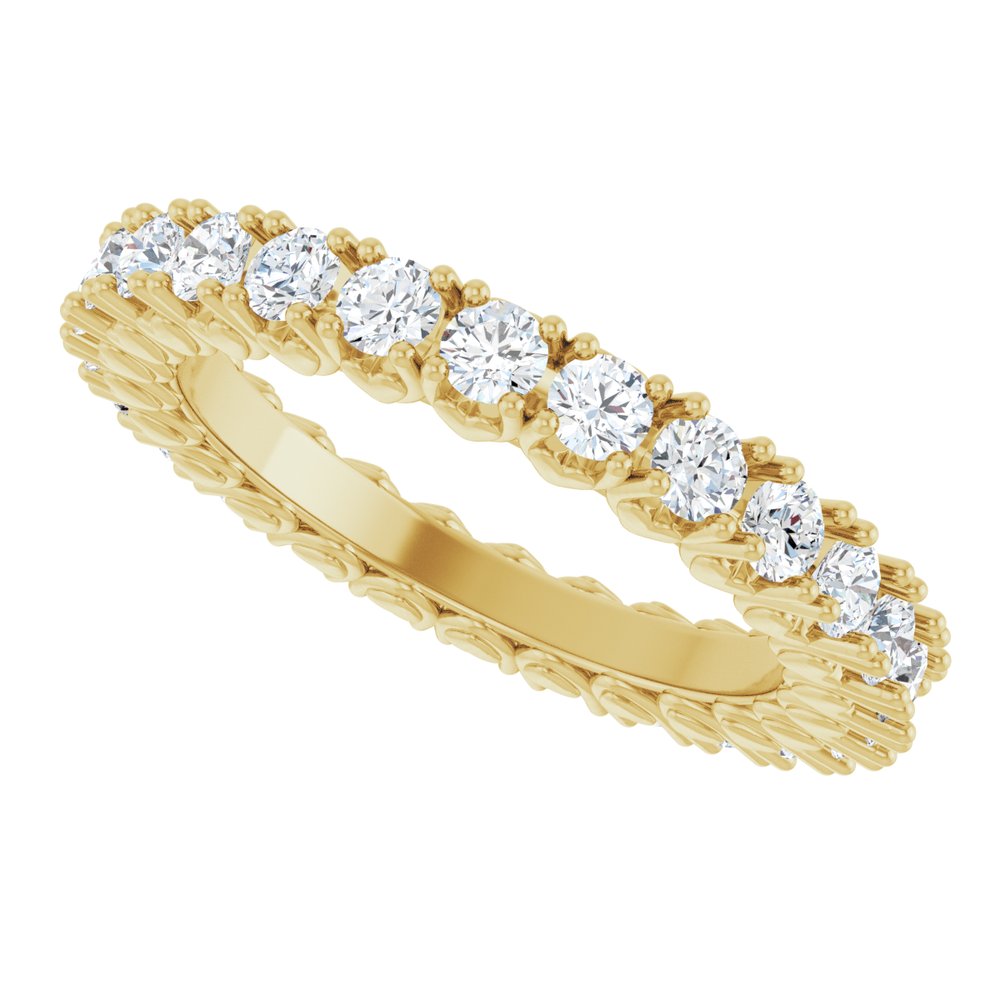 14K Yellow Gold 1 1/3 CTW Lab-Grown Diamond Eternity Band Size 7