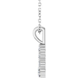 14K White Gold 1/3 CTW Lab-Grown Diamond Graduated Circle 16-18" Necklace