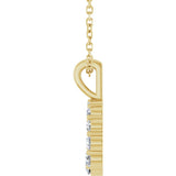14K Yellow Gold 1/3 CTW Lab-Grown Diamond Graduated Circle 16-18" Necklace