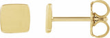 14K Yellow Gold 5 mm Engravable Geometric Stud Earrings