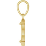 14K Yellow Gold Engravable Round Pendant