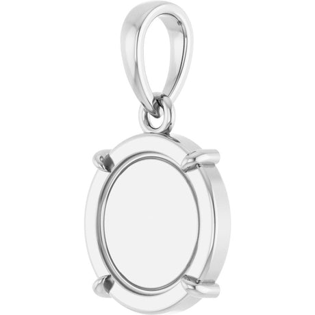 Sterling Silver Engravable Round Pendant