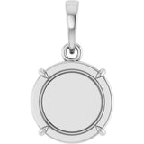 Sterling Silver Engravable Round Pendant