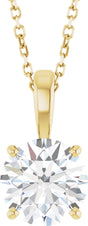 14K Yellow Gold 2 CT Lab-Grown Diamond 18" Necklace