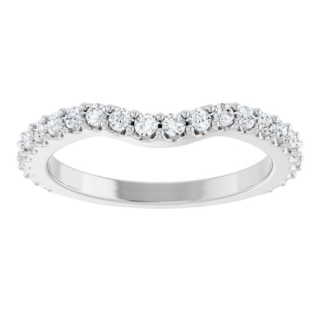 14K White Gold 1/2 CTW Lab-Grown Diamond Contour Band