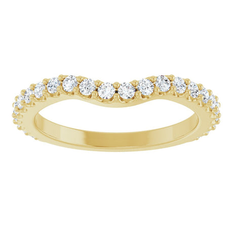 14K Yellow Gold 1/2 CTW Natural Diamond Contour Band