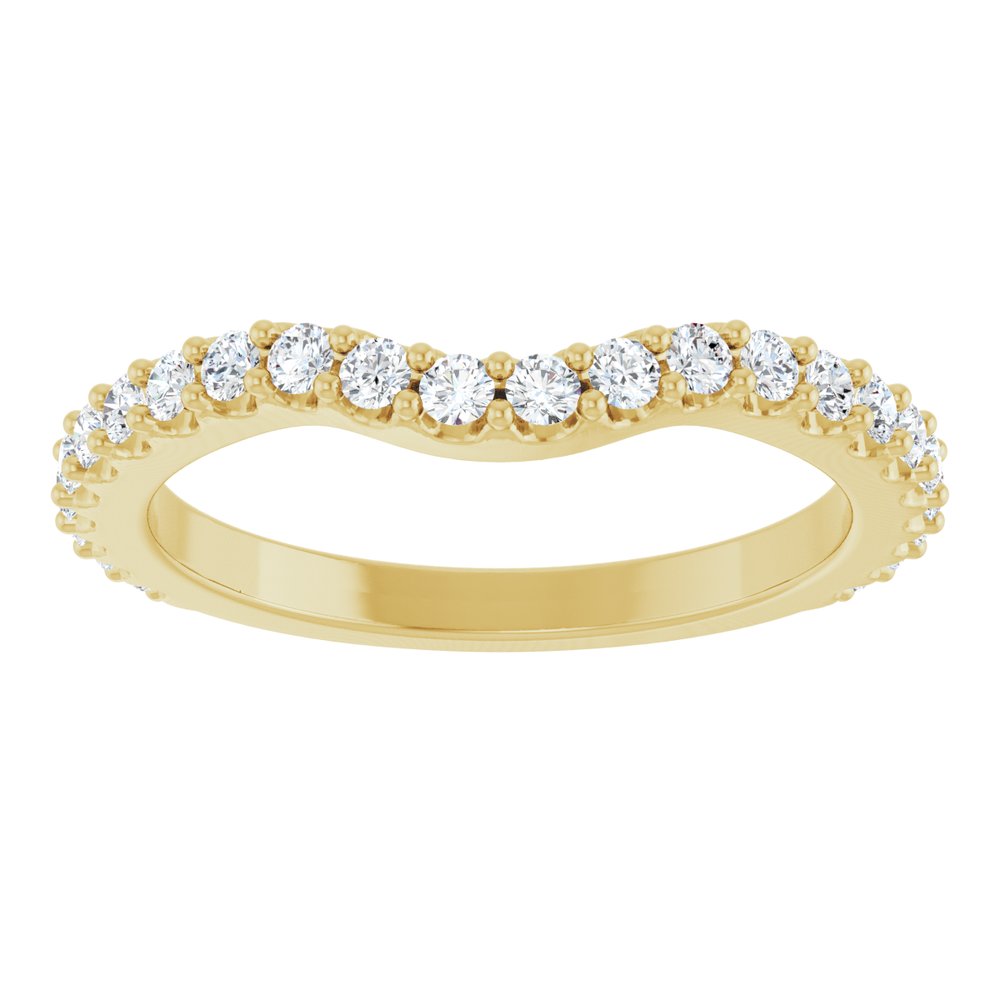 14K Yellow Gold 1/2 CTW Lab-Grown Diamond Contour Band