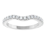 14K White Gold 1/2 CTW Natural Diamond Contour Band