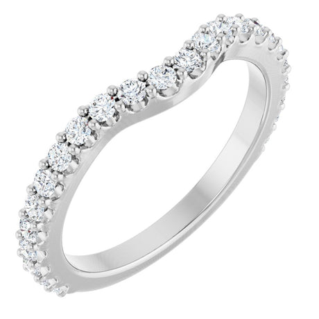 14K White Gold 1/2 CTW Lab-Grown Diamond Contour Band