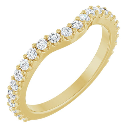 14K Yellow Gold 1/2 CTW Lab-Grown Diamond Contour Band