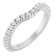 14K White Gold 1/2 CTW Natural Diamond Contour Band