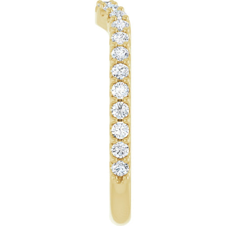 14K Yellow Gold 1/2 CTW Lab-Grown Diamond Contour Band