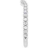 14K White Gold 1/2 CTW Natural Diamond Contour Band