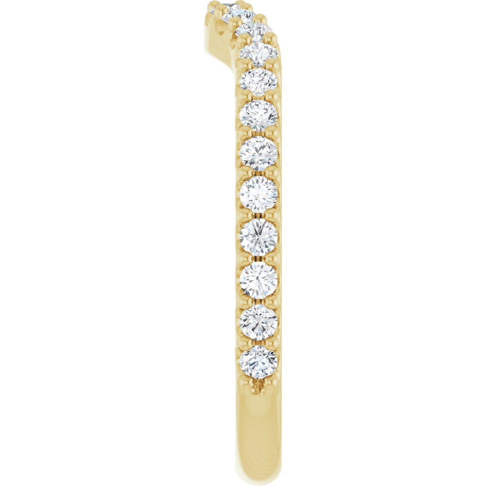 14K Yellow Gold 1/2 CTW Lab-Grown Diamond Contour Band