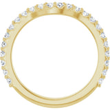 14K Yellow Gold 1/2 CTW Lab-Grown Diamond Contour Band