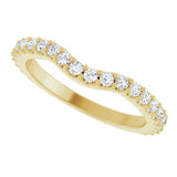 14K Yellow Gold 1/2 CTW Lab-Grown Diamond Contour Band