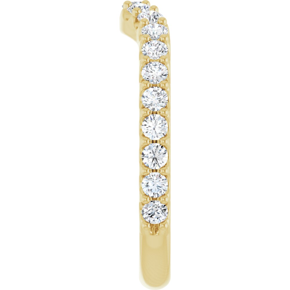 14K Yellow Gold 1/2 CTW Lab-Grown Diamond Contour Band