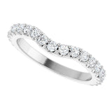 14K White Gold 1/2 CTW Lab-Grown Diamond Contour Band