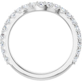 Platinum 1/2 CTW Natural Diamond Contour Band