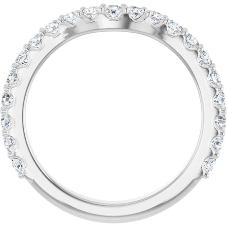 Platinum 1/2 CTW Natural Diamond Contour Band