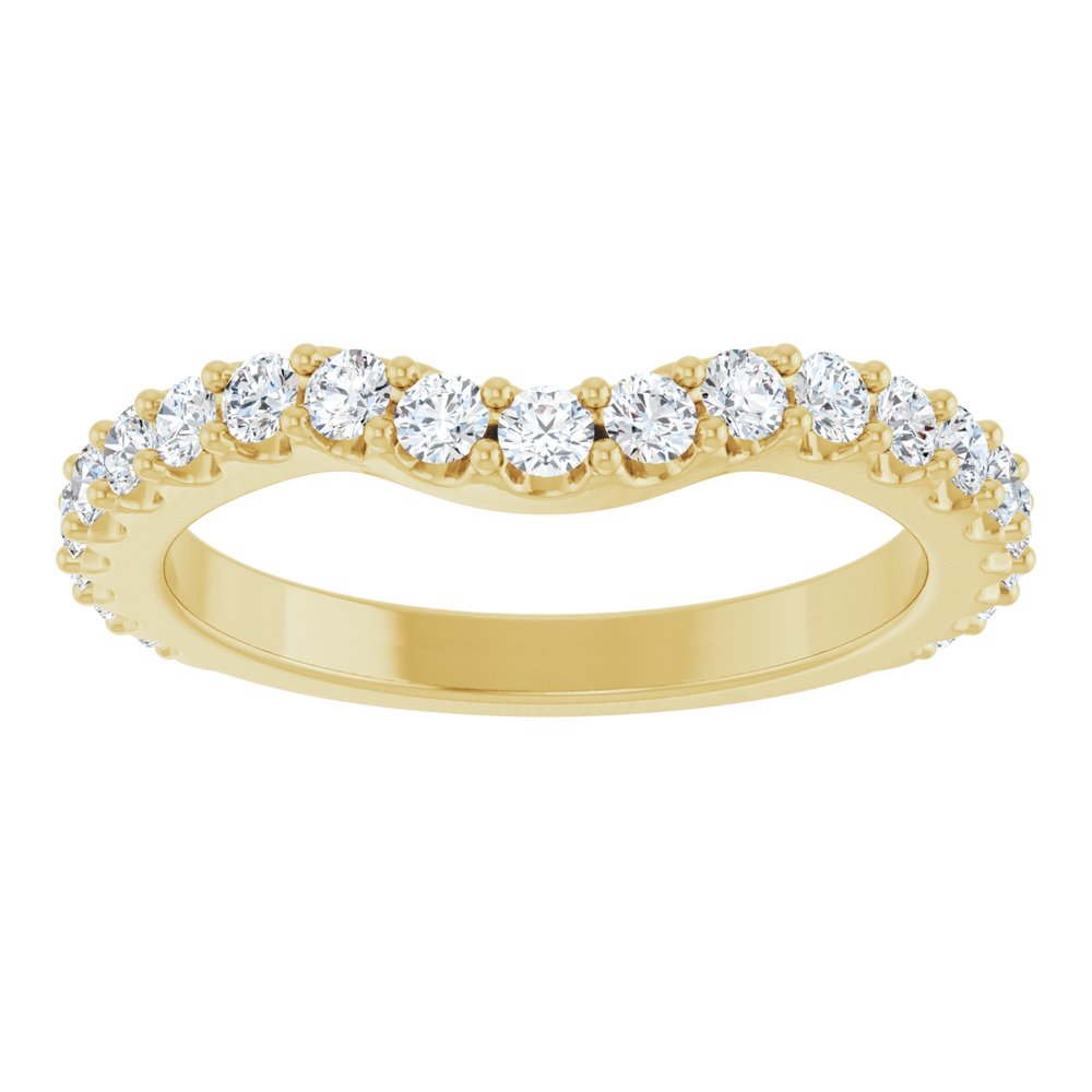 14K Yellow Gold 1/2 CTW Lab-Grown Diamond Contour Band
