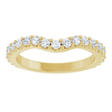 14K Yellow Gold 1/2 CTW Lab-Grown Diamond Contour Band