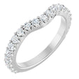 Platinum 1/2 CTW Natural Diamond Contour Band