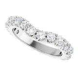 14K White Gold 1 1/4 CTW Lab-Grown Diamond Contour Band