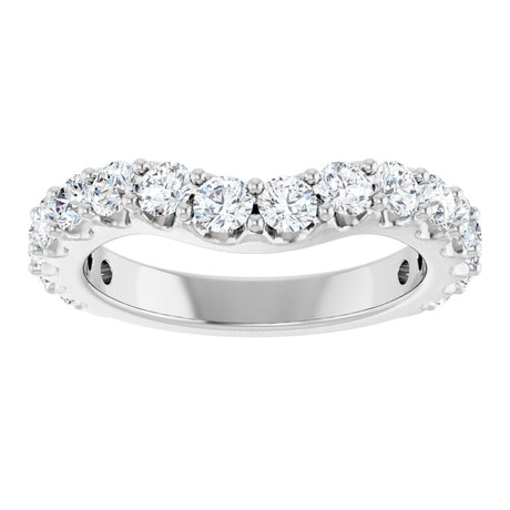 14K White Gold 1 1/4 CTW Lab-Grown Diamond Contour Band