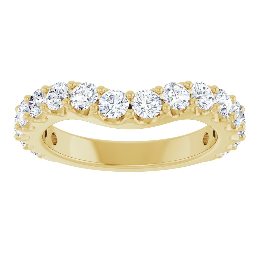 14K Yellow Gold 1 1/4 CTW Lab-Grown Diamond Contour Band