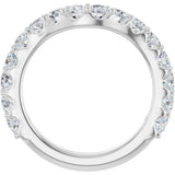 14K White Gold 1 1/4 CTW Lab-Grown Diamond Contour Band