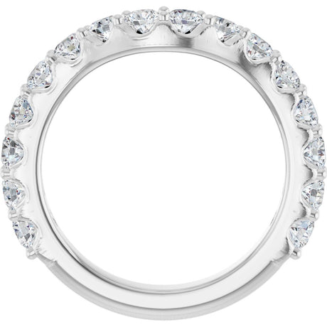14K White Gold 1 1/4 CTW Lab-Grown Diamond Contour Band