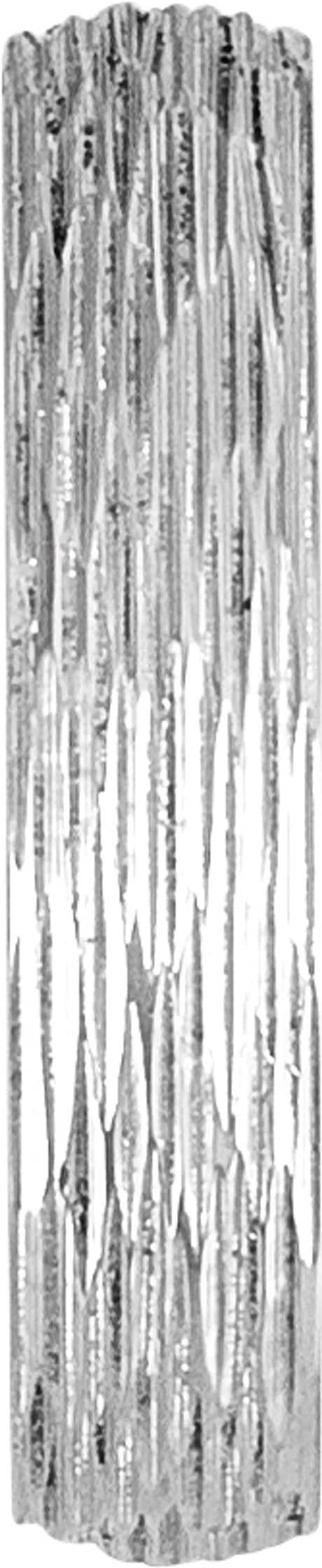 14K White Gold 4 mm Tree Bark-Inspired Comfort-Fit Flat Band Size 9