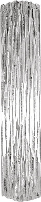 14K White Gold 4 mm Tree Bark-Inspired Comfort-Fit Flat Band Size 9