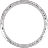 14K White Gold 7 mm Tree Bark-Inspired Comfort-Fit Flat Band Size 10