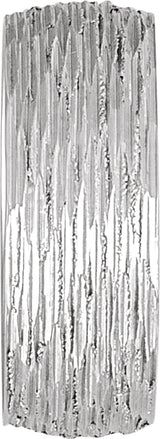 14K White Gold 7 mm Tree Bark-Inspired Comfort-Fit Flat Band Size 10