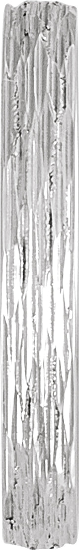 14K White Gold 3 mm Tree Bark-Inspired Comfort-Fit Flat Band Size 7