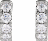 14K White Gold 1 7/8 CTW Lab-Grown Diamond Hinged 14.7 mm Hoop Earrings