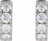 14K White Gold 1 7/8 CTW Lab-Grown Diamond Hinged 14.7 mm Hoop Earrings
