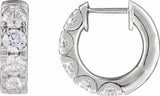 14K White Gold 1 7/8 CTW Lab-Grown Diamond Hinged 14.7 mm Hoop Earrings