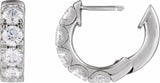 14K White Gold 1 7/8 CTW Lab-Grown Diamond Hinged 14.7 mm Hoop Earrings