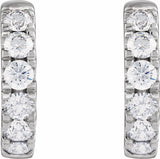 14K White Gold 1 7/8 CTW Lab-Grown Diamond Hinged 19.45 mm Hoop Earrings