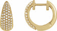 14K Yellow Gold 1/2 CTW Natural Diamond Hinged 14.75 mm Hoop Earrings