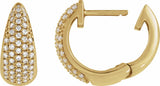 14K Yellow Gold 1/2 CTW Natural Diamond Hinged 14.75 mm Hoop Earrings