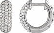 14K White Gold 1/2 CTW Lab-Grown Diamond Hoop Earrings