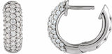 14K White Gold 1/2 CTW Lab-Grown Diamond Hoop Earrings