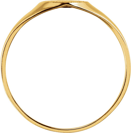 14K Yellow 6x6 mm Youth Heart Signet Ring