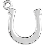 14K White Horseshoe Dangle